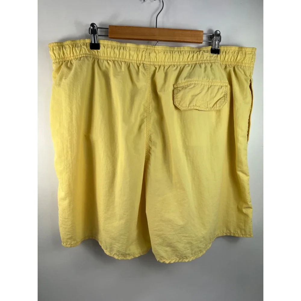 Islander‎ Swim Trunks Men's Sz XL Yellow Drawstring Pockets